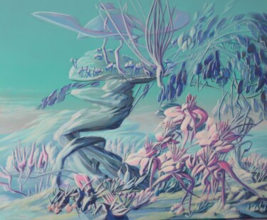 绘画 标题为“paysage n°29” 由Yves Gaudillat, 原创艺术品, 丙烯 安装在木质担架架上
