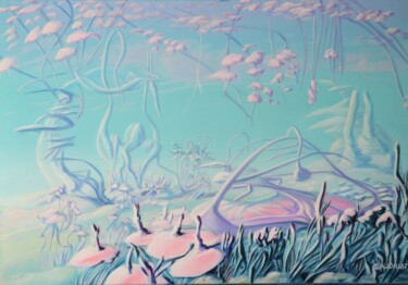 "paysage n°30" başlıklı Tablo Yves Gaudillat tarafından, Orijinal sanat, Akrilik Ahşap Sedye çerçevesi üzerine monte edilmiş