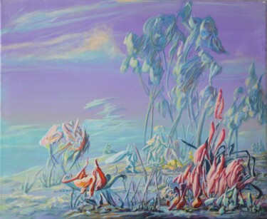 绘画 标题为“paysage n°33” 由Yves Gaudillat, 原创艺术品, 油 安装在木质担架架上