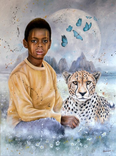 Peinture intitulée "MUNDUS" par Carine Lauber, Œuvre d'art originale, Huile Monté sur Châssis en bois