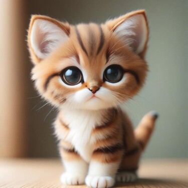제목이 "cutest cat"인 디지털 아트 Caprice로, 원작, AI 생성 이미지