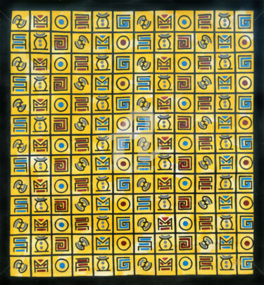「SIKA FUTURUO - Gold…」というタイトルの絵画 Eba Ussherによって, オリジナルのアートワーク, アクリル