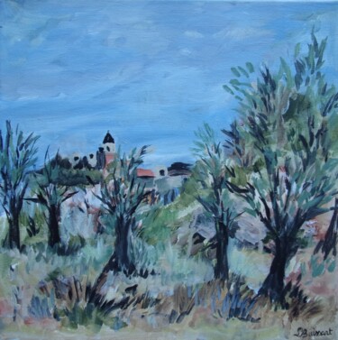 Painting titled "l'hiver en provence" by Lise Buissart, Original Artwork, Acrylic