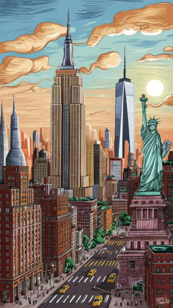 Arte digital titulada "new york" por Caprice, Obra de arte original, Imagen generada por IA