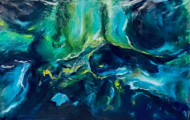 Painting titled "ABSTRACTION" by Nathalie Vazquez, Original Artwork, Oil