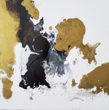 Painting titled "Sunburst" by Joyce Fournier, Original Artwork, Acrylic Mounted on Wood Stretcher frame