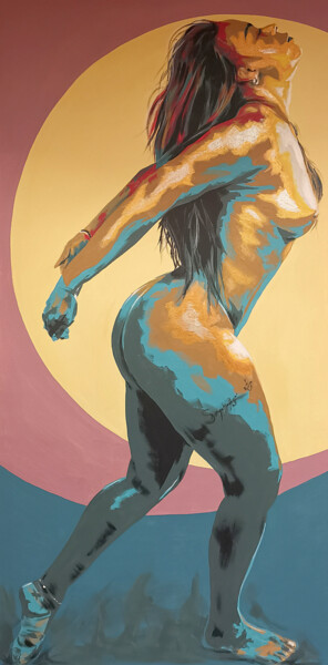 She Wolf CV Peinture intitulée "She Wolf CV" par Délio Leite, Œuvre d'art originale, Acrylique
