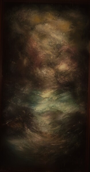 Painting titled "D'après Aivazovski,…" by Amazeigh Bouzékri, Original Artwork, Oil