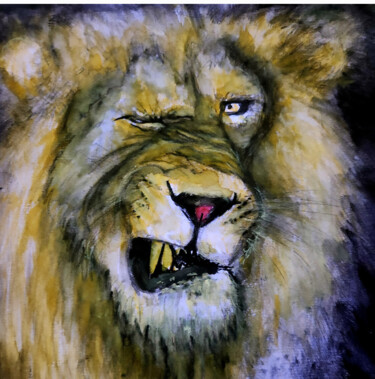 Pittura intitolato "Grrr" da Zen Lucero, Opera d'arte originale, Acquarello