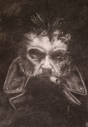 Portrait Dessin intitulée "Portrait" par Jacqueline Gibet, Œuvre d'art originale, Fusain