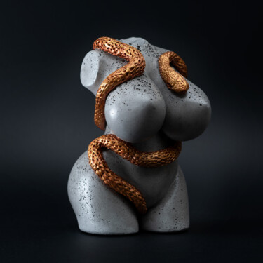 Serpent Tempter 雕塑 标题为“Serpent Tempter” 由Val Filip, 原创艺术品, 石膏