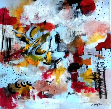 Painting titled "Signature 2" by Eugenia Delad, Original Artwork, Acrylic