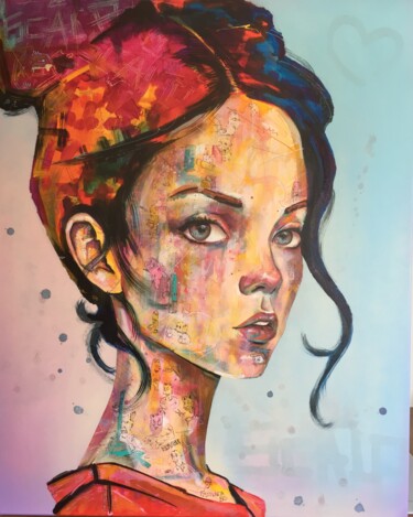 Peinture intitulée "Rosebabie" par Pascal Fairier, Œuvre d'art originale, Acrylique