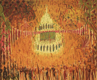 绘画 标题为“The white house or…” 由Master Phago, 原创艺术品, 丙烯