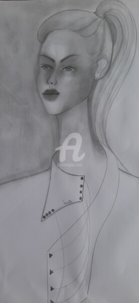 图画 标题为“SHADES OF HER 2” 由Blackbeauty13, 原创艺术品, 铅笔