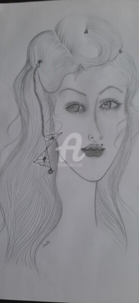 图画 标题为“SHADES OF HER 3” 由Blackbeauty13, 原创艺术品, 铅笔