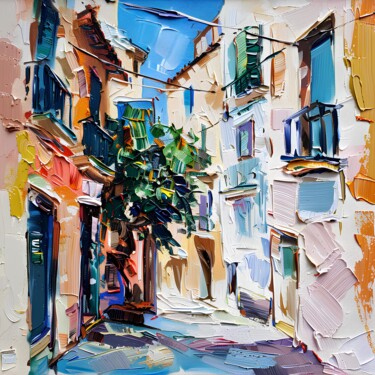 绘画 标题为“Street Scene 2” 由Elena Avanesova, 原创艺术品, 丙烯
