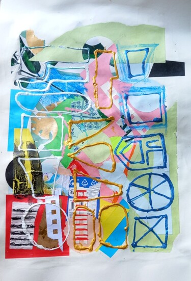 Collages titled "Untiteld21" by Ronnie Kolner, Original Artwork, Collages