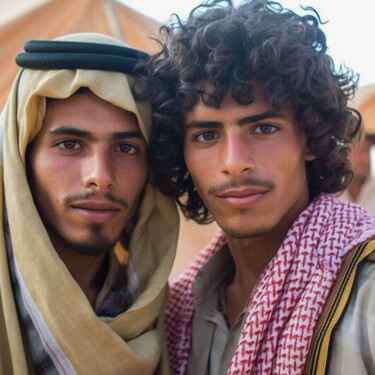صور حب مثلية عربية للرجال يقبلون العربية السعودية مثليون جن "صور حب مثلية عربية…" başlıklı Dijital Sanat Raphael Perez tarafından, Orijinal sanat, AI tarafından oluşturulan görüntü