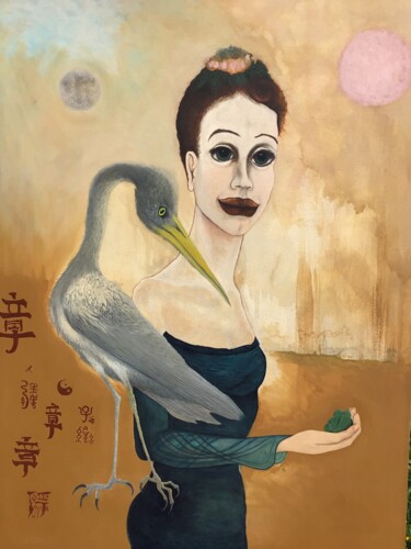"Eileen agus heron" başlıklı Tablo Bas Van Dam tarafından, Orijinal sanat, Akrilik