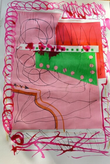 Collages titled "Zonder titel2" by Ronnie Kolner, Original Artwork, Collages