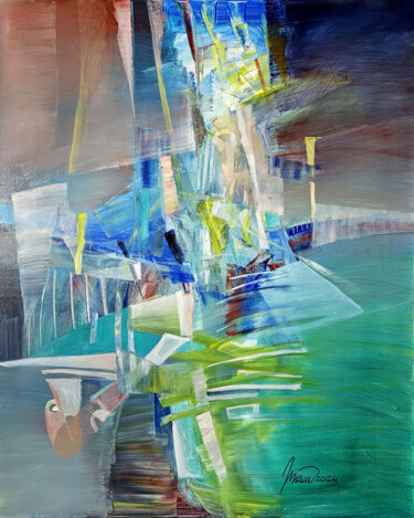 Painting titled "WALKING THROUGH PAR…" by Nikolai Taidakov, Original Artwork, Oil