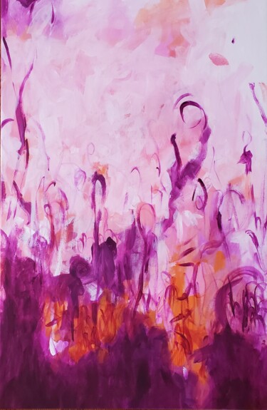 Peinture intitulée "There's A Song In M…" par Joyce Fournier, Œuvre d'art originale, Acrylique Monté sur Châssis en bois
