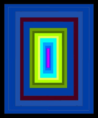 数字艺术 标题为“Color Shift in Rect…” 由Ken Lerner, 原创艺术品, 2D数字工作
