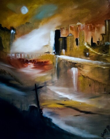 Peinture intitulée "Soudain j 'ai vu Jé…" par Pascal Jung, Œuvre d'art originale, Huile