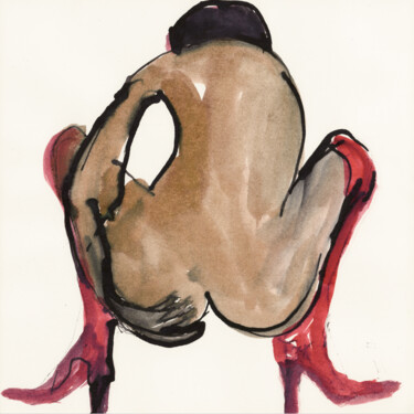 Worms in my tubes 图画 标题为“Worms in my tubes” 由Sithabile Mlotshwa, 原创艺术品, 墨