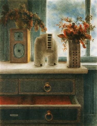 图画 标题为“still life2” 由Frits Sergeant, 原创艺术品, 铅笔