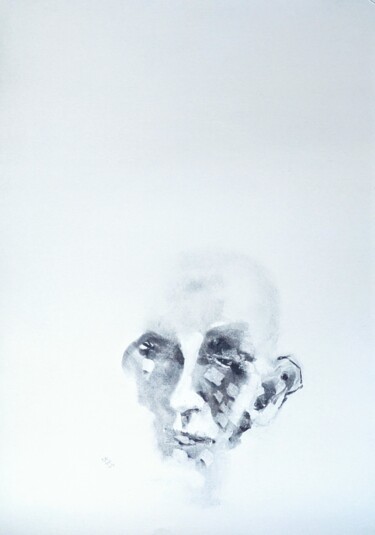 Serenity in face of it all Disegno intitolato "Serenity in face of…" da Diana Knepper, Opera d'arte originale, Carbone