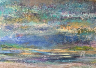 제목이 "Lakeside view"인 미술작품 Paul Dirkse로, 원작, 아크릴