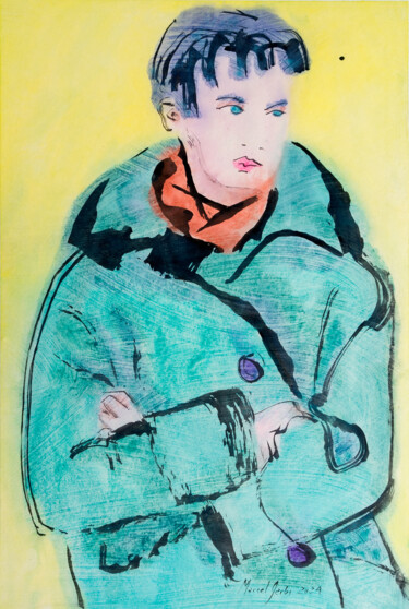 "I don't care" başlıklı Tablo Marcel Garbi tarafından, Orijinal sanat, Suluboya