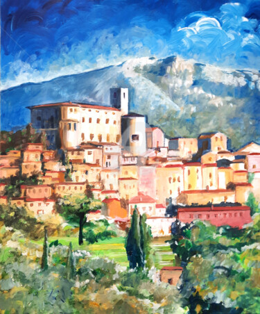 Peinture intitulée "Le Bar sur Loup" par Paul Lebrun, Œuvre d'art originale, Acrylique