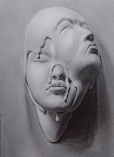 Disegno intitolato "The act of Remembra…" da Tejendra Tejendra Singh Bisht, Opera d'arte originale, Grafite