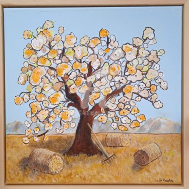 Peinture intitulée "Les moissons" par Nicole Carretier, Œuvre d'art originale, Acrylique