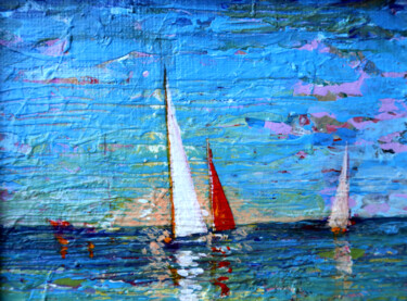 Peinture intitulée "SAILS 7" par Rakhmet Redzhepov, Œuvre d'art originale, Huile