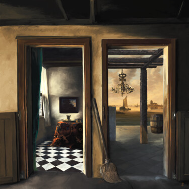 Digitale Kunst mit dem Titel "after the goldrush…" von Manfred Lieber, Original-Kunstwerk, Digitale Malerei
