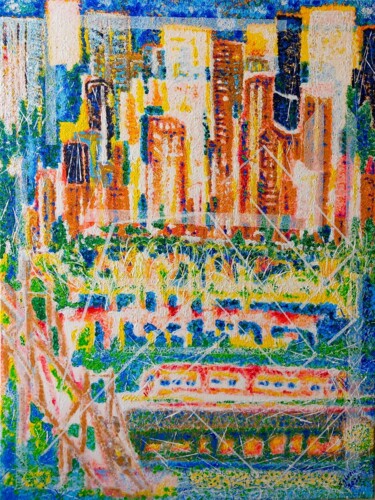 绘画 标题为“Paysage Urbain” 由Sylvain Zabeth, 原创艺术品, 丙烯