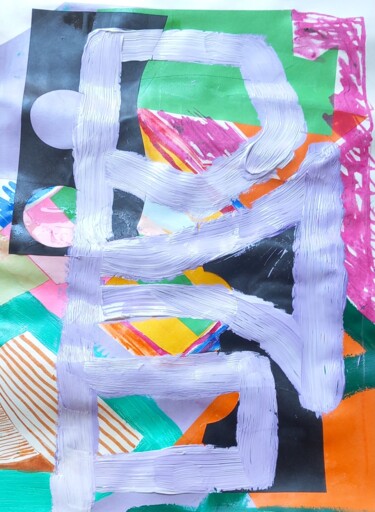 Collages titled "Zonder titel7" by Ronnie Kolner, Original Artwork, Collages