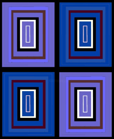 Color Shift in Rectangles 3b7k Digital Arts titled "Color Shift in Rect…" by Ken Lerner, Original Artwork, 2D Digital Work