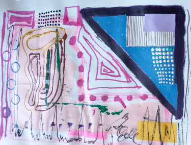 Collages intitulée "Zonder titel8" par Ronnie Kolner, Œuvre d'art originale, Collages