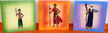 Peinture intitulée "Chapitres" par Mike, Œuvre d'art originale, Acrylique