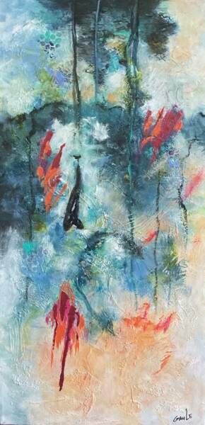 绘画 标题为“LA BARRIÈRE DE CORA…” 由Ginette Lefebvre (GauLe), 原创艺术品, 丙烯 安装在木质担架架上