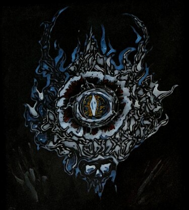 Painting titled "Its there" by Divya Devesh Vikram, Original Artwork, Oil Mounted on Wood Stretcher frame