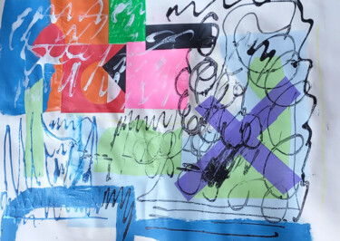 Collages titled "Zonder titel11" by Ronnie Kolner, Original Artwork, Collages