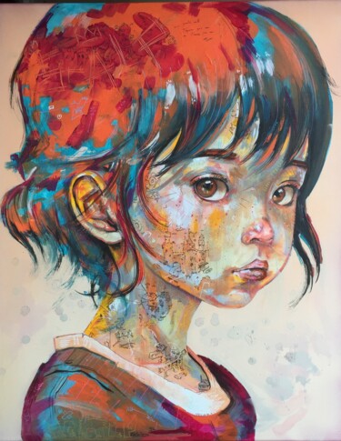 Peinture intitulée "Princesse No No No…" par Pascal Fairier, Œuvre d'art originale, Acrylique