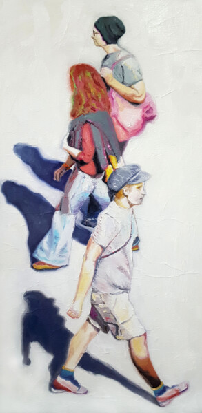 "Walk on a sunny Day" başlıklı Tablo Silvia Szlapka tarafından, Orijinal sanat, Petrol Ahşap Sedye çerçevesi üzerine monte e…
