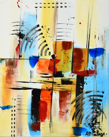 Painting titled "Sons et Couleurs" by Anne Marie Palaze, Original Artwork, Acrylic